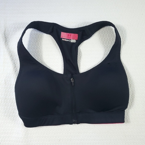 under armour sports bra zip front